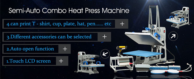 Semi Auto Combo 9 in1 Heat Press Machine HTM-1808 9IN1(图1)