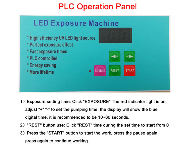 20" x 24" UV LED Exposure unit Screen Printing Equipment(图7)
