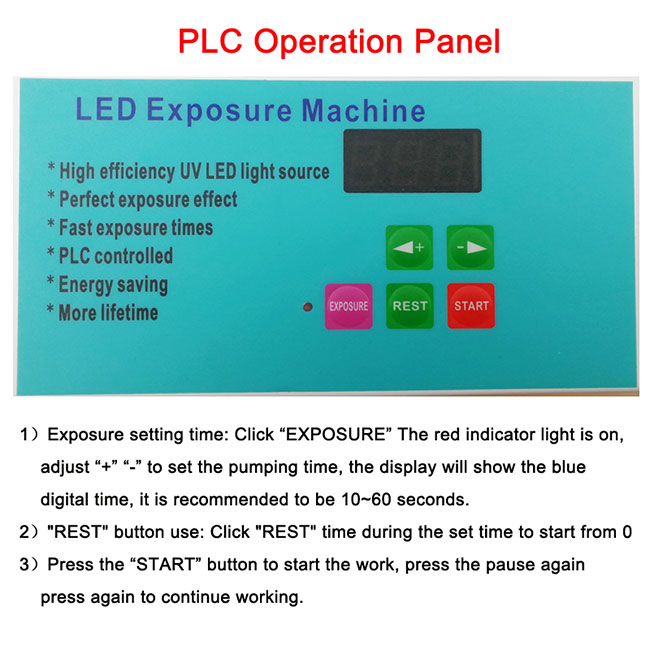 Tabletop Precise 24.8" x 32.6" 120W Vacuum LED UV Exposure Unit(图8)